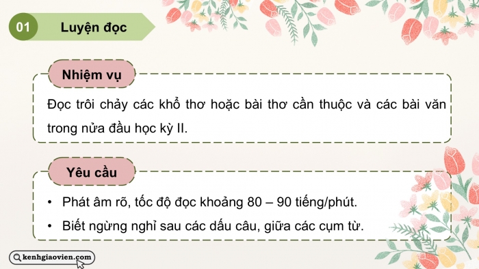 Giáo án PPT dạy thêm Tiếng Việt 5 cánh diều Bài 15: Ôn tập giữa học kì II (Tiết 1)