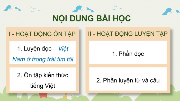 Giáo án PPT dạy thêm Tiếng Việt 5 cánh diều Bài 16: Việt Nam ở trong trái tim tôi, Luyện tập liên kết câu bằng cách lặp từ ngữ