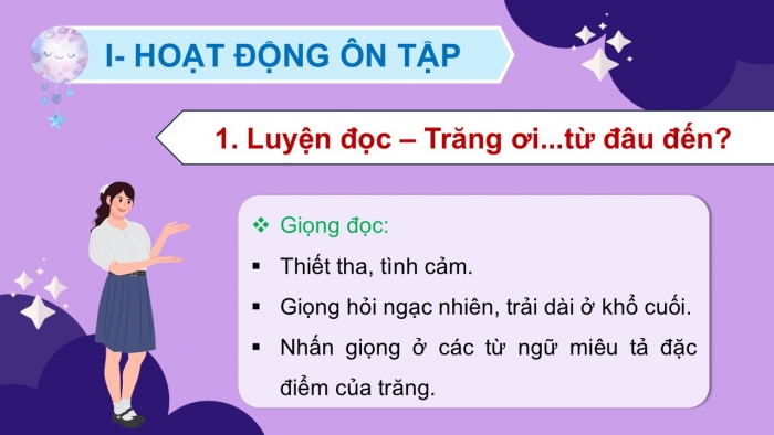 Giáo án PPT dạy thêm Tiếng Việt 5 cánh diều Bài 17: Trăng ơi... từ đâu đến?, Trả bài viết kể chuyện sáng tạo