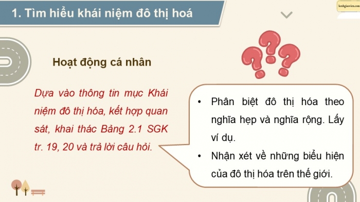 Giáo án điện tử chuyên đề Địa lí 10 cánh diều CĐ 2: Đô thị hoá