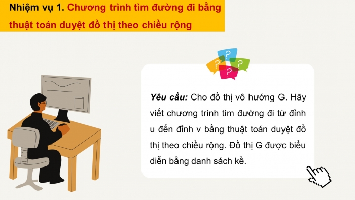 Giáo án điện tử chuyên đề Khoa học máy tính 12 chân trời Bài 3.5: Thực hành kĩ thuật duyệt đồ thị