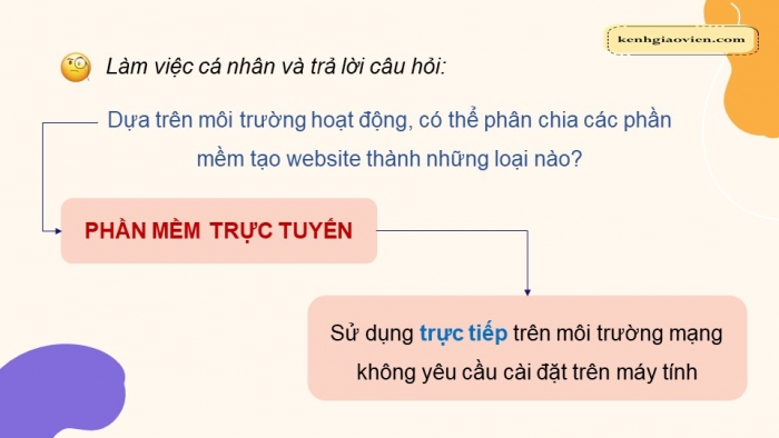 Giáo án điện tử Tin học ứng dụng 12 cánh diều Bài 1: Giới thiệu phần mềm tạo website