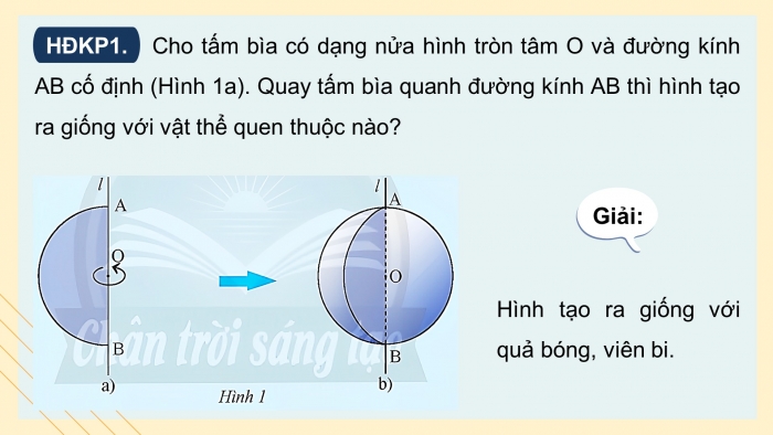 Giáo án điện tử Toán 9 chân trời Bài 3: Hình cầu