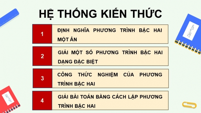 Giáo án PPT dạy thêm Toán 9 Chân trời bài 2: Phương trình bậc hai một ẩn