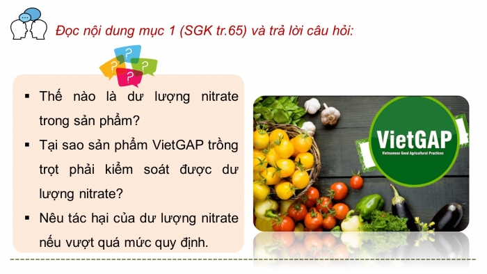 Giáo án điện tử chuyên đề Công nghệ trồng trọt 10 kết nối Bài 14: Thực hành Đo dư lượng nitrate trong rau, củ, quả