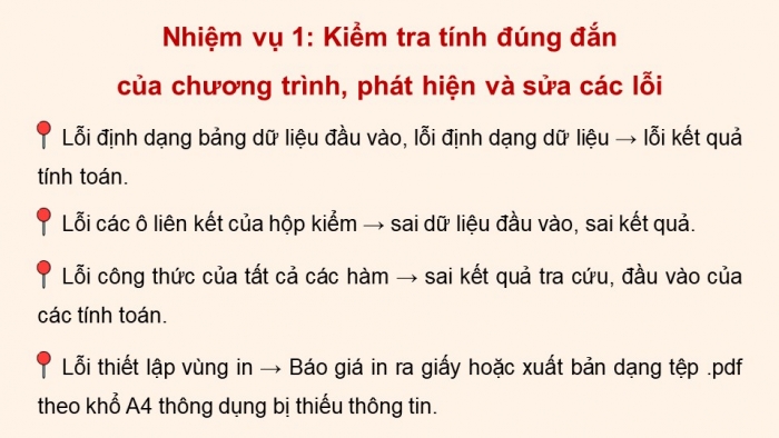 Giáo án điện tử chuyên đề Tin học ứng dụng 10 kết nối Bài 7: Kiểm thử, hoàn thiện và đóng gói sản phẩm