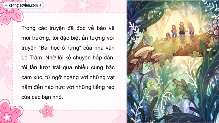 Giáo án điện tử Tiếng Việt 5 chân trời Bài 1: Đoạn văn thể hiện tình cảm, cảm xúc về một câu chuyện