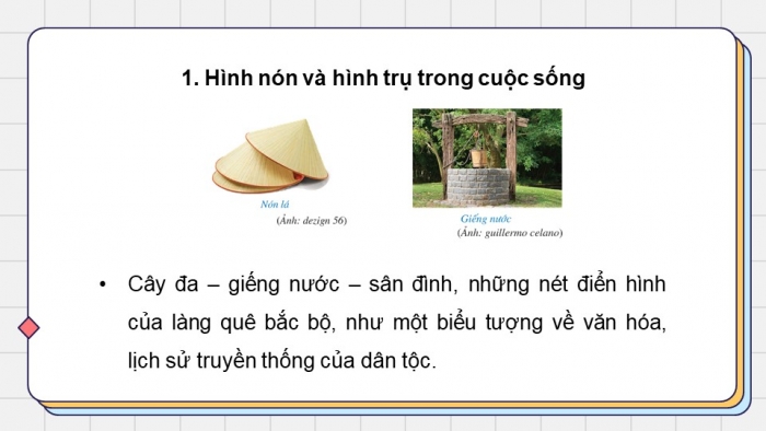 Giáo án điện tử Toán 9 cánh diều Hoạt động thực hành và trải nghiệm Chủ đề 3: Tạo đồ dùng dạng hình nón, hình trụ