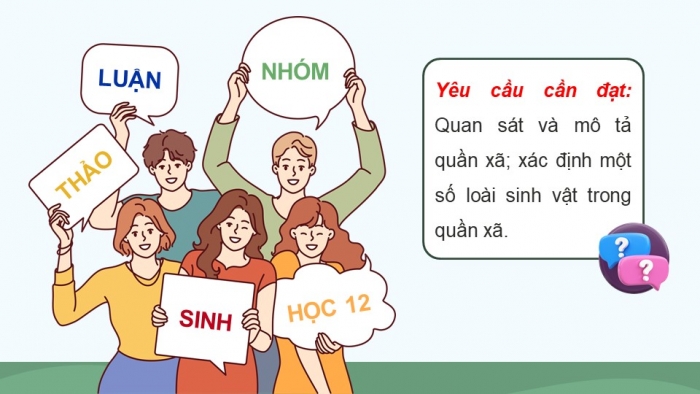 Giáo án điện tử Sinh học 12 chân trời Bài 24: Thực hành Tìm hiểu một số đặc trưng cơ bản của quần xã sinh vật trong tự nhiên