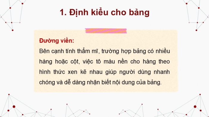 Giáo án điện tử Tin học ứng dụng 12 chân trời Bài F11: Định kiểu CSS cho bảng và phần tử