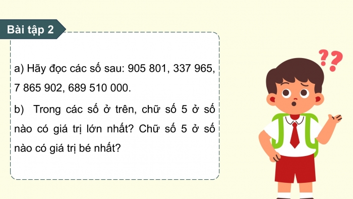 Giáo án PPT dạy thêm Toán 5 Chân trời bài 87: Ôn tập số tự nhiên