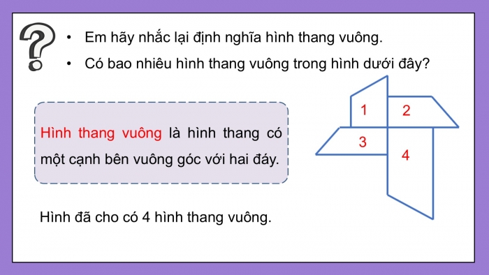 Giáo án PPT dạy thêm Toán 5 Cánh diều bài 52: Hình thang