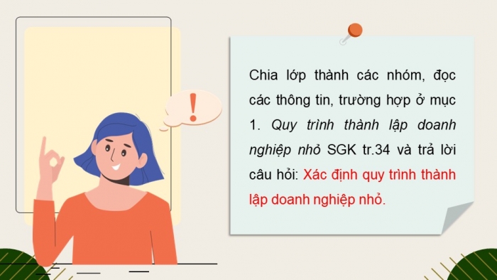 Giáo án điện tử chuyên đề Kinh tế pháp luật 10 chân trời Bài 5: Tổ chức hoạt động của doanh nghiệp nhỏ