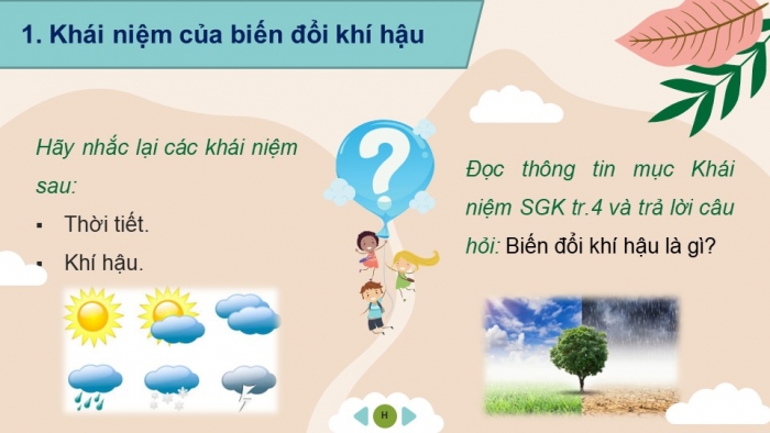 Giáo án điện tử chuyên đề Địa lí 10 cánh diều CĐ 1: Biến đổi khí hậu