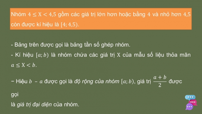 Giáo án điện tử Toán 9 chân trời Bài 3: Biểu diễn số liệu ghép nhóm