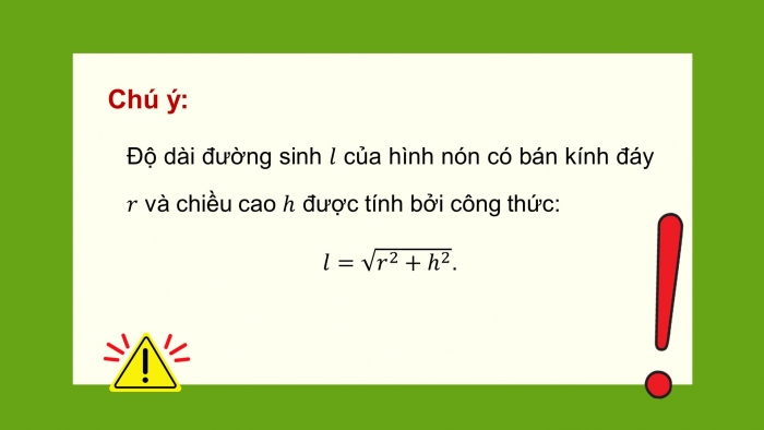 Giáo án điện tử Toán 9 chân trời Bài 2: Hình nón