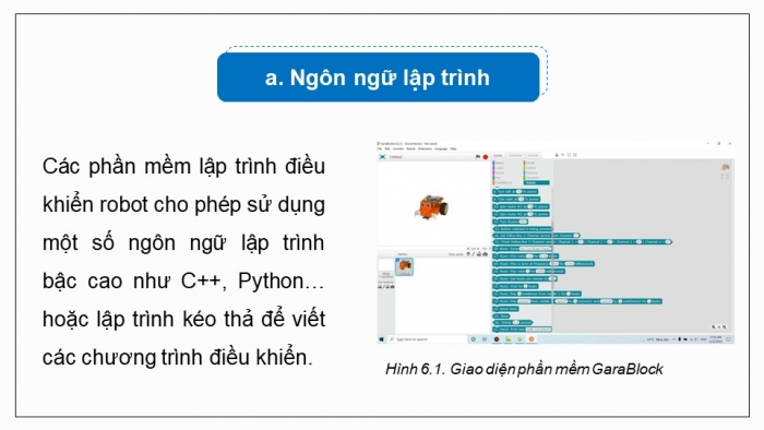 Giáo án điện tử chuyên đề Khoa học máy tính 10 kết nối Bài 6: Chương trình điều khiển robot