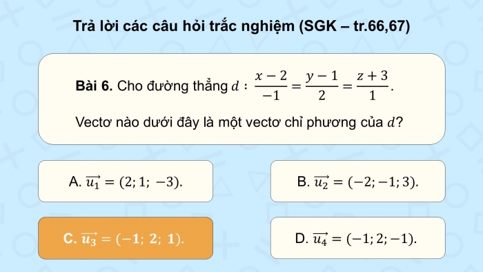 Giáo án điện tử Toán 12 chân trời Bài tập cuối chương V