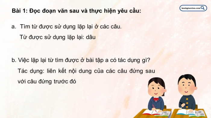 Giáo án điện tử Tiếng Việt 5 chân trời Bài 3: Liên kết các câu trong đoạn văn bằng cách lặp từ ngữ