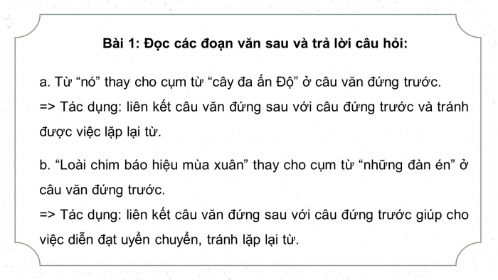 Giáo án điện tử Tiếng Việt 5 chân trời Bài 4: Liên kết các câu trong đoạn văn bằng cách thay thế từ ngữ