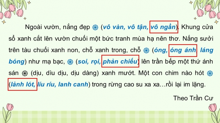 Giáo án điện tử Tiếng Việt 5 chân trời Bài 4: Luyện tập sử dụng từ ngữ