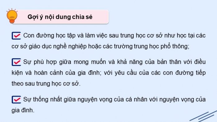 Giáo án điện tử Hoạt động trải nghiệm 9 chân trời bản 2 Chủ đề 8 Tuần 32