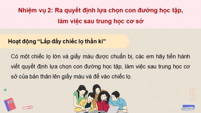 Giáo án điện tử Hoạt động trải nghiệm 9 chân trời bản 2 Chủ đề 8 Tuần 33