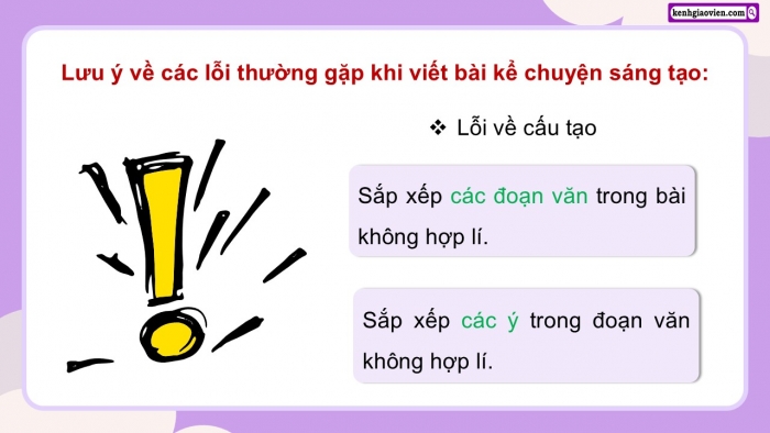 Giáo án PPT dạy thêm Tiếng Việt 5 cánh diều Bài 17: Trăng ơi... từ đâu đến?, Trả bài viết kể chuyện sáng tạo