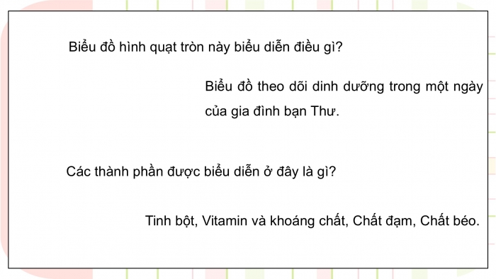 Giáo án điện tử Toán 5 cánh diều Bài 79: Biểu đồ hình quạt tròn