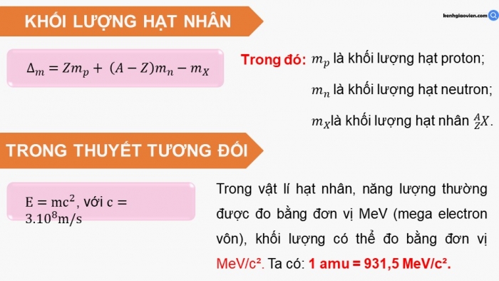 Giáo án điện tử Vật lí 12 cánh diều Bài 2: Năng lượng hạt nhân