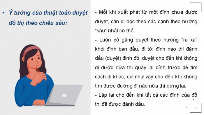 Giáo án điện tử chuyên đề Khoa học máy tính 12 kết nối Bài 14: Kĩ thuật duyệt đồ thị theo chiều sâu