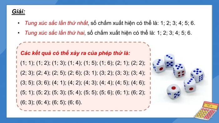 Giáo án PPT dạy thêm Toán 9 Cánh diều Bài 4: Phép thử ngẫu nhiên và không gian mẫu. Xác suất của biến cố