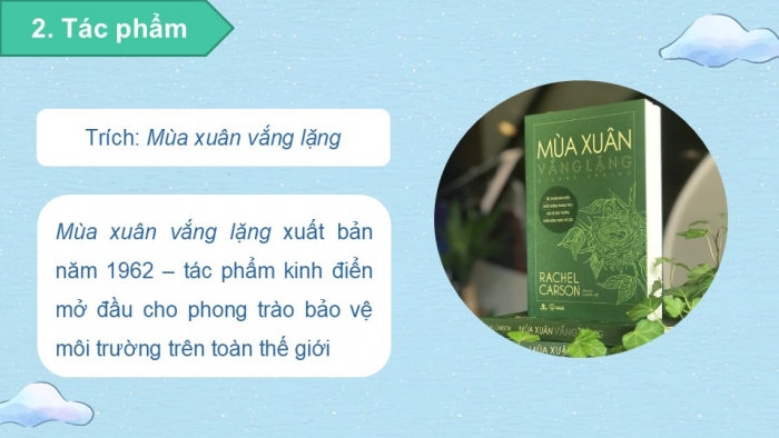 Giáo án PPT dạy thêm Ngữ văn 12 chân trời Bài 9: Sự ô nhiễm nguồn nước trên bề mặt Trái Đất và hậu quả (Trích Mùa xuân vắng lặng – Rây-cheo Ca-son)