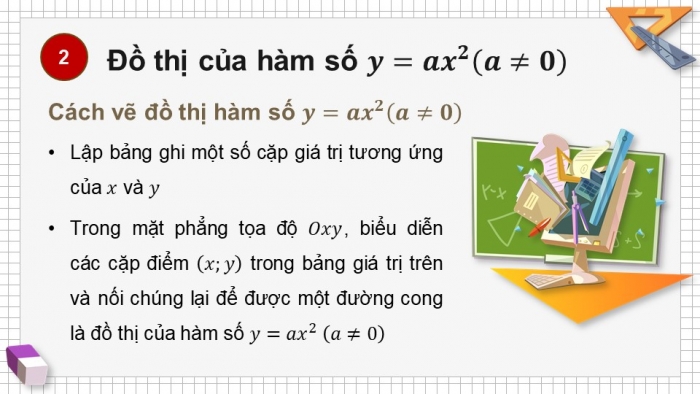 Giáo án PPT dạy thêm Toán 9 Kết nối bài 18: Hàm số y = ax^2 (a ≠ 0)