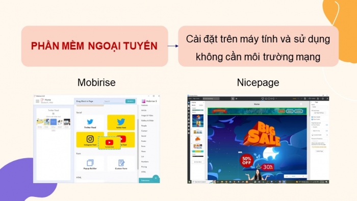 Giáo án điện tử Tin học ứng dụng 12 cánh diều Bài 1: Giới thiệu phần mềm tạo website