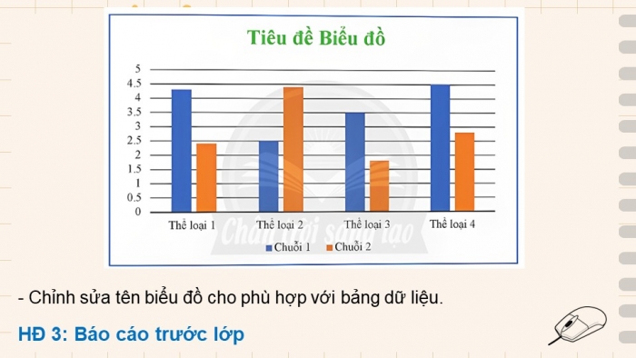 Giáo án điện tử Toán 9 chân trời Hoạt động thực hành và trải nghiệm 4: Chuyển dữ liệu từ bảng vào biểu đồ trên phần mềm Microsoft Word