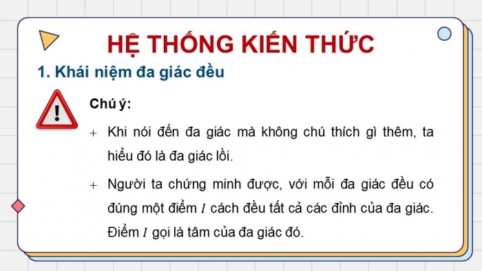 Giáo án PPT dạy thêm Toán 9 Chân trời bài 3: Đa giác đều và phép quay