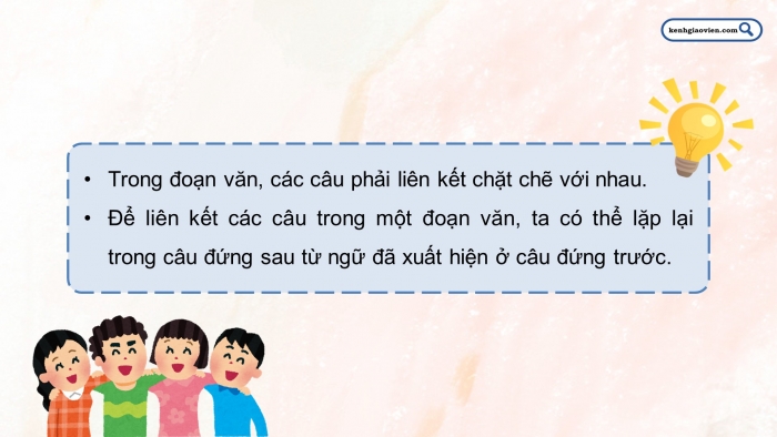 Giáo án điện tử Tiếng Việt 5 chân trời Bài 3: Liên kết các câu trong đoạn văn bằng cách lặp từ ngữ