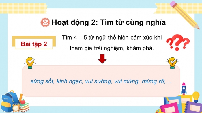 Giáo án điện tử Tiếng Việt 5 chân trời Bài 5: Mở rộng vốn từ Khám phá