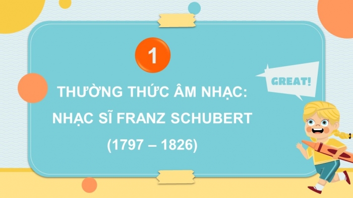 Giáo án điện tử Âm nhạc 9 chân trời Bài 19: Thường thức âm nhạc Nhạc sĩ Franz Schubert, Nghe nhạc Serenade