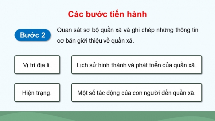 Giáo án điện tử Sinh học 12 chân trời Bài 24: Thực hành Tìm hiểu một số đặc trưng cơ bản của quần xã sinh vật trong tự nhiên