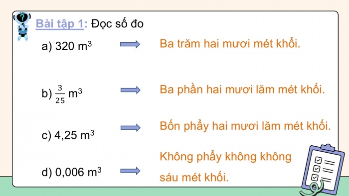 Giáo án PPT dạy thêm Toán 5 Cánh diều bài 64: Mét khối