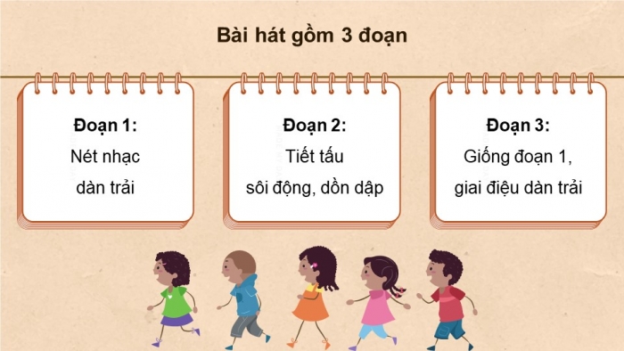 Giáo án điện tử Âm nhạc 9 cánh diều Bài 13 Tiết 2: Nghe tác phẩm Đường chúng ta đi, Nhạc sĩ Huy Du, Ôn tập bài hát Bay lên những cảnh điều ước mơ