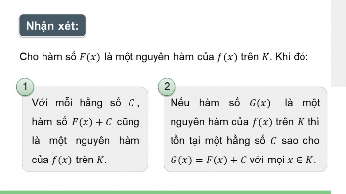 Giáo án PPT dạy thêm Toán 12 chân trời Bài 1: Nguyên hàm