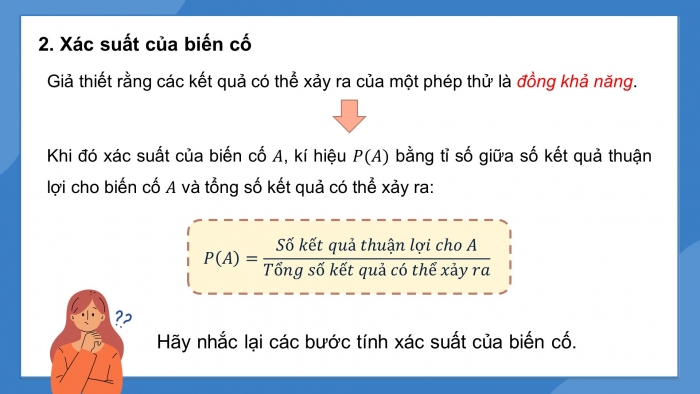 Giáo án PPT dạy thêm Toán 9 Cánh diều Bài 4: Phép thử ngẫu nhiên và không gian mẫu. Xác suất của biến cố