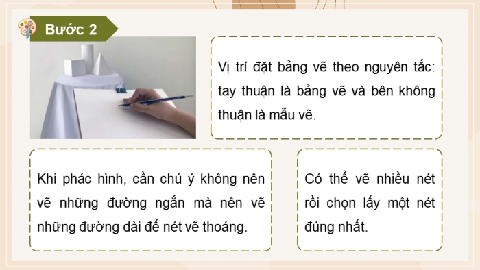 Giáo án điện tử chuyên đề Mĩ thuật 10 kết nối Bài 2: Thực hành vẽ khối cơ bản