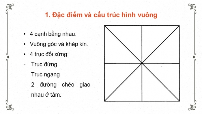 Giáo án điện tử chuyên đề Mĩ thuật 10 kết nối Bài 2: Thực hành trang trí hình vuông