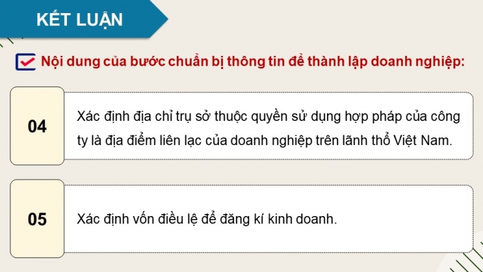 Giáo án điện tử chuyên đề Kinh tế pháp luật 10 kết nối Bài 5: Tổ chức, hoạt động của doanh nghiệp nhỏ