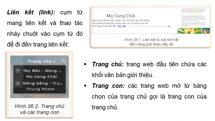 Giáo án điện tử Tin học ứng dụng 12 kết nối Bài 26: Liên kết và thanh điều hướng