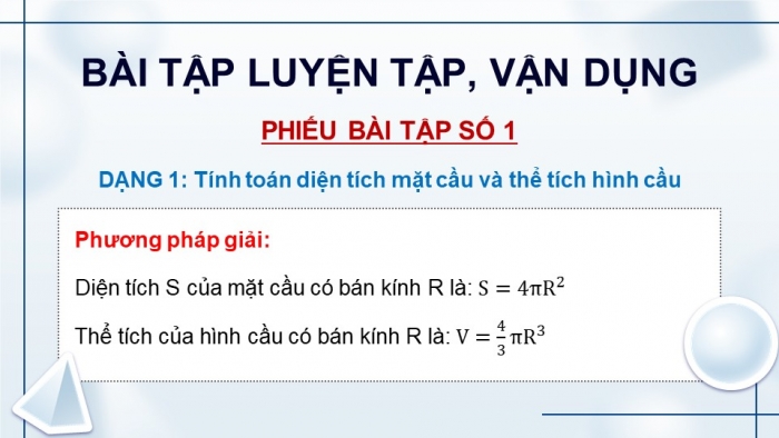 Giáo án PPT dạy thêm Toán 9 Chân trời bài 3: Hình cầu